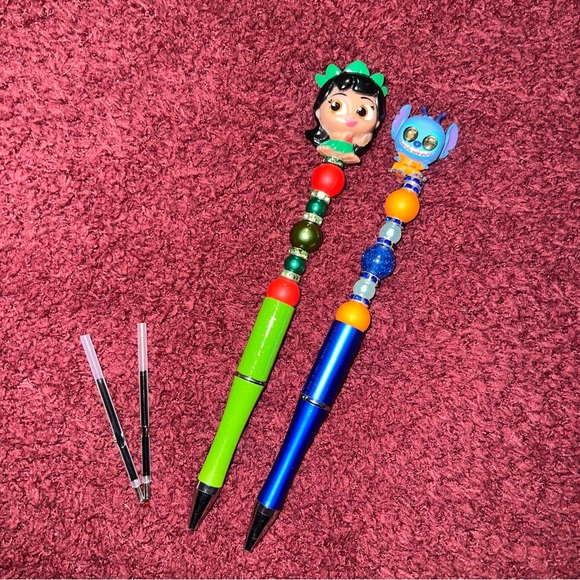 Disney Lilo And Stitch Set Of 2 Handmade Doorable Pens - Picture 2 of 7